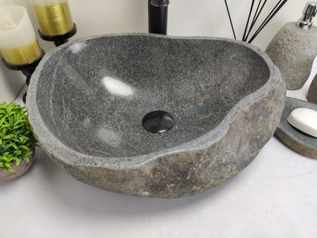 Накладная раковина из речного камня RSM0720 (45*36*15) фото