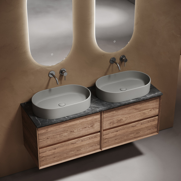 Столешница без отверстия под смеситель Sancos TT140A1 140 см, black sky фото