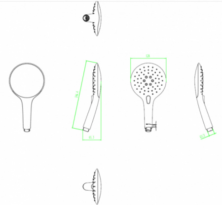 Душевая лейка Bravat P70142CP фото