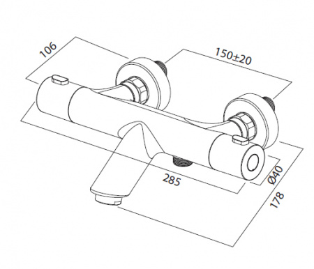 Термостатический смеситель для ванны с душем Am.Pm Joy F8550000 фото