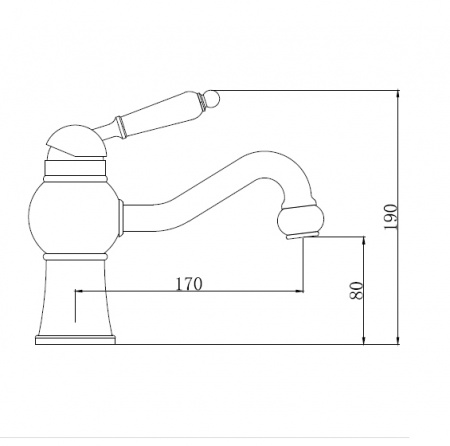 Смеситель для раковины Kaiser Wood-Stone 61211 фото