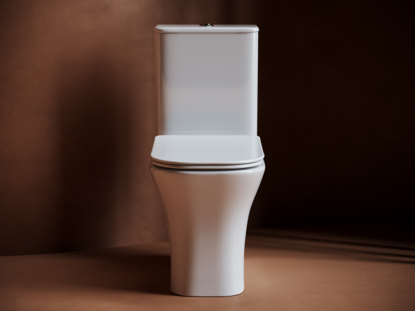 Унитаз компакт безободковый Ceramica Nova Alfa CN9002-B с сиденьем микролифт фото