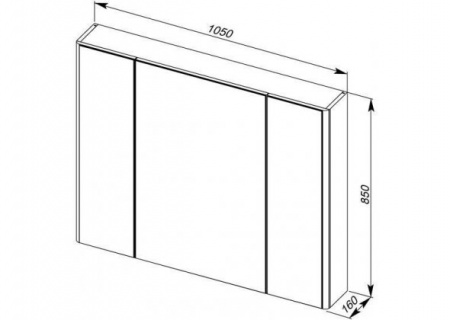 Зеркало-шкаф Aquanet Орлеан 105 00183078 фото