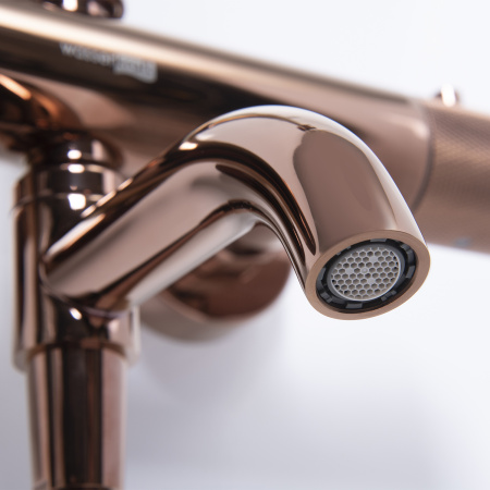 Душевая система с термостатическим смесителем WasserKRAFT Thermo A18301 розовое золото фото
