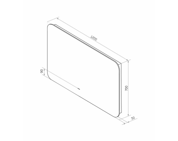 Зеркало SINTESI SALERNO 120 с LED-подсветкой 1200х700, с подогревом SIN-SPEC-SALERNO-120 фото