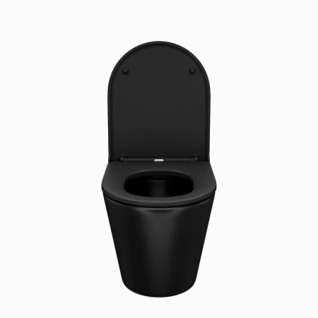 Подвесной унитаз безободковый Iddis Calipso CALR3BMi25 черный матовый фото