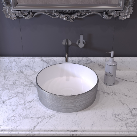 Раковина-чаша Grossman 35 GR-5020SW Серебро Белая фото