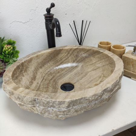 Накладная раковина из оникса Erozy Sunset EO-01435 (53*44*15) фото