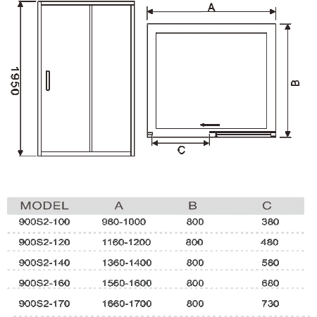 Душевая дверь WeltWasser WW900 900S2-120 120 см фото