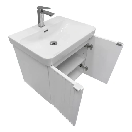 Тумба с раковиной Comforty Тенерифе-60 00-00022171 белая матовая фото