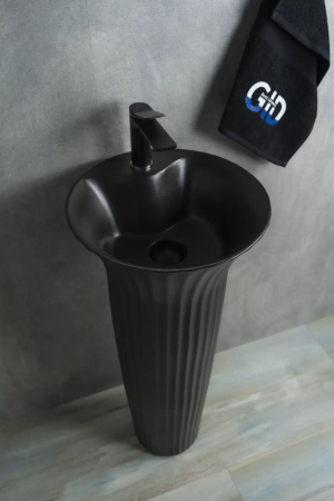 Напольная раковина Gid Nb132bg черный графит фото