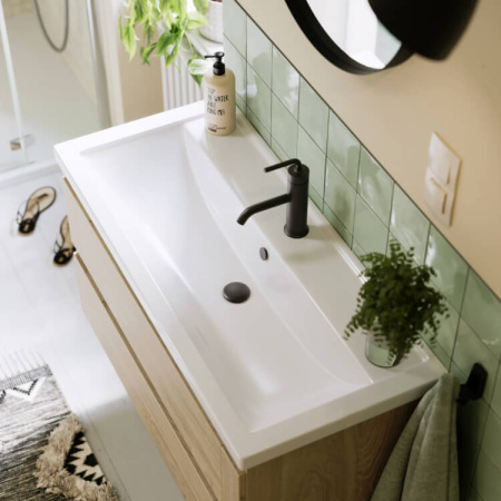 Тумба под раковину Aqwella Astrid 100 AST0110DD дуб давос фото