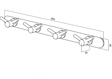 Набор крючков для полотенец Am.Pm Bliss A5535964 фото