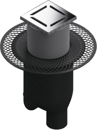 Душевой трап Berges Wasserhaus Platz Norma 090058 10x10 см с вертикальным сифоном фото