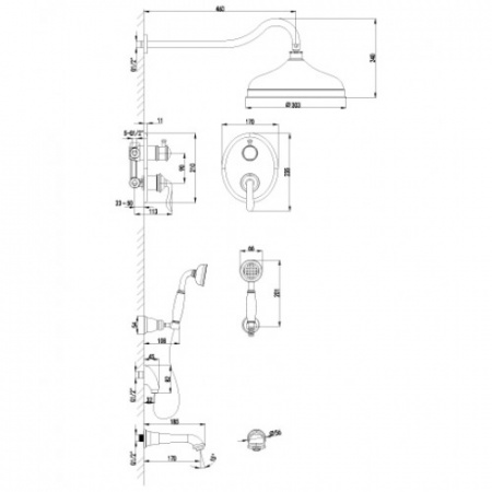 Душевая система скрытого монтажа Lemark Brava LM4722G фото