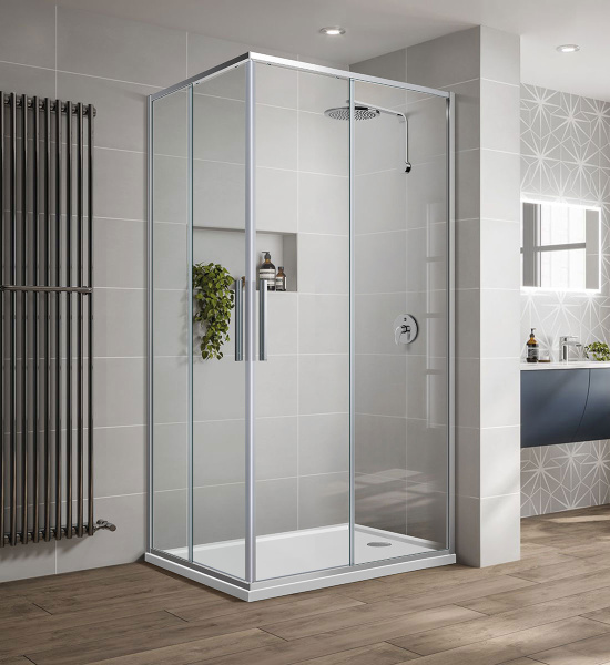 Душевой уголок Vincea Slim-U VSS-2SU8010CL 100x80 хром фото
