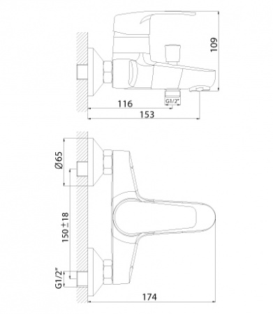 Смеситель для ванны с душем Rossinka F F40-31 фото