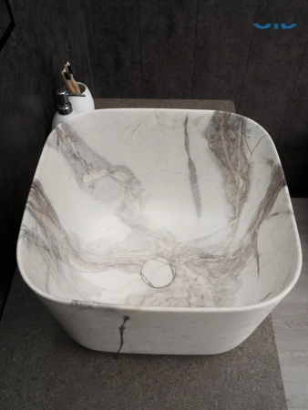 Накладная раковина GID Mnc9301 54480 37x36 под мрамор фото