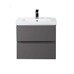 Тумба с раковиной подвесная Art&Max AM-Techno AM-Techno-600-2C-SO-ZB815 60 см Смоки софт