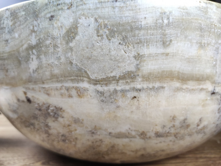 Накладная раковина из оникса Indo Bowl Grey Dott BO-00268 фото