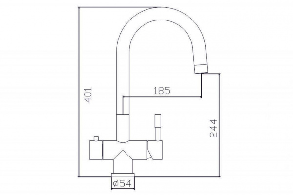 Смеситель для кухни кухни с фильтром для воды Zorg Inox Grantis SZR-1339 F-A фото