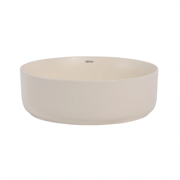 Накладная раковина Abber Bequem AC2108MBE 36x36 бежевая матовая фото