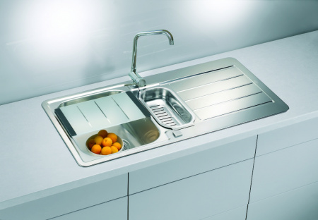 Мойка для кухни Alveus Line Maxim 10 сатин, клапан автомат фото