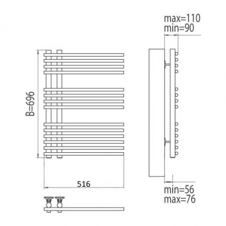 Полотенцесушитель электрический Terminus Астра П14 4660059920443 500х696 фото