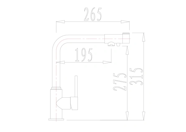 Смеситель для кухни с фильтром для воды Kaiser Teka Gunmetal 13044-15 оружейная сталь фото