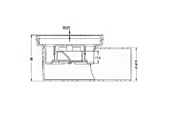 Душевой трап Berges Trend 091001 100*100 боковой слив фото