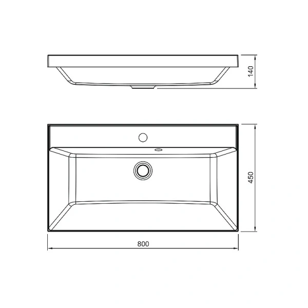 Раковина Aquame Астория 1017000800001 80 см фото