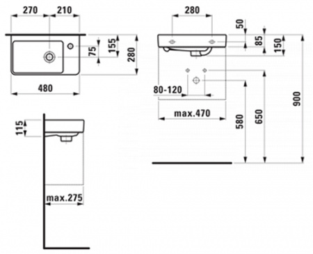 Раковина Laufen Pro 8.1595.4.000.104.1 48 см R фото