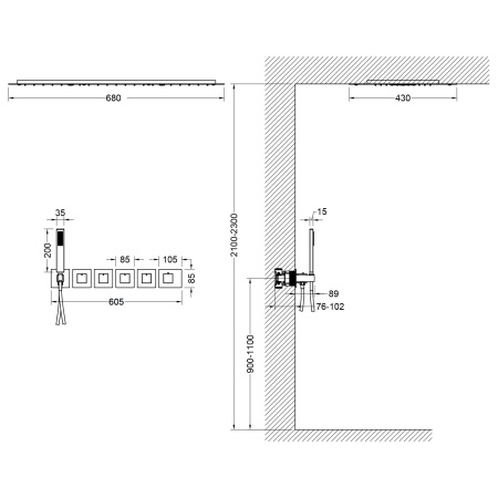Душевая система встроенная с термостатом Timo Petruma SX-5229/00SM Хром фото