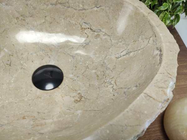 Накладная раковина из мрамора Erozy Cream EM-01082 (49*40*15) фото