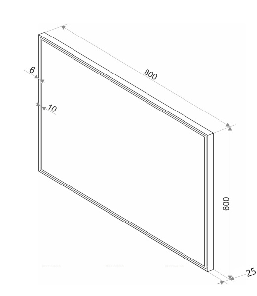 Зеркало SINTESI ARMADIO CROMO 80 с LED-подсветкой  800x600 SIN-SPEC-ARMADIO-CROMO-80 фото