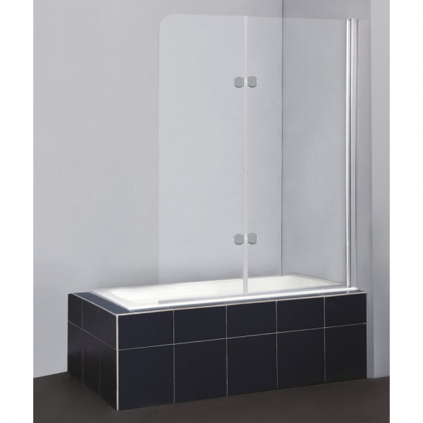 Шторка на ванну складная BelBagno Sela SELA-V-21-120/140-C-Cr прозрачное стекло фото