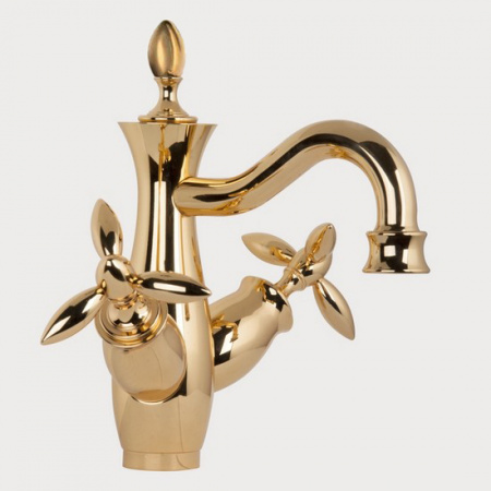 Смеситель для раковины двухвентильный Gattoni Timor 1830018D0 oro фото