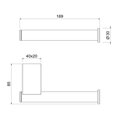 Держатель для туалетной бумаги Timo Luiro 18541/03 Черный фото