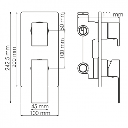 Смеситель для ванны и душа WasserKRAFT Abens 2071 фото