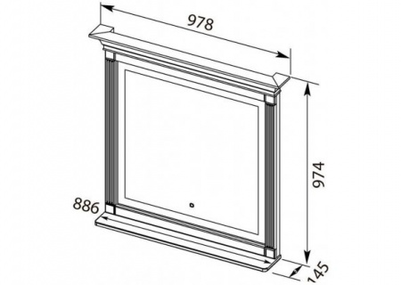 Зеркало Aquanet Селена 105 00201647 белый/серебро фото