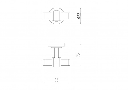 Крючок для ванной двойной Savol 79 S-007954 фото