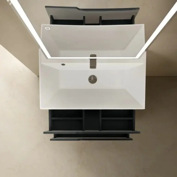 Тумба под раковину Aquame S3 AQM900380GM 80 см, антрацит фото