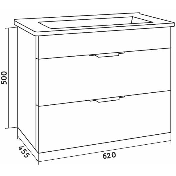 Тумба под раковину Grossman Кросс 65 106501 бетон фото