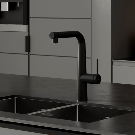 Смеситель для кухни с подключением к фильтру Iddis Pure PURBLPFi05N черный фото
