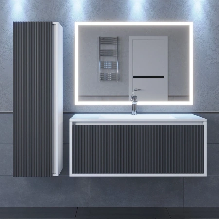 Тумба под раковину Uperwood Next 100 3930205158 белая/графит фото