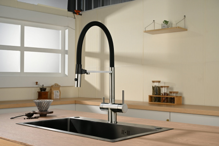 Смеситель для кухни с подключением к фильтру Vincea VKF-120CH хром фото