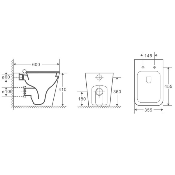 Унитаз приставной Grossman GR-PR4414S фото
