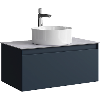 Тумба под накладную раковину Aqwella Geometria 80 GE01081GRM серая фото