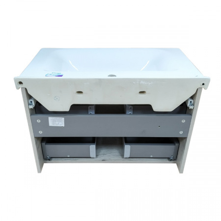 Тумба Comforty Парма-80 дуб дымчатый с раковиной Миранда-80 фото