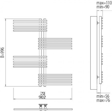 Полотенцесушитель электрический Terminus Европа П20 4660059920740 902х996 фото